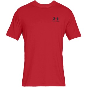 Koszulka męska czerwona Under Armour Sportstyle Left Chest SS