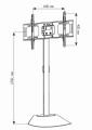 Techly ICA-TR12 uchwyt do telewizorów 177,8 cm (70") Czarny - 1131356