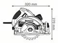 Bosch 0 601 668 901 przenośna pilarka tarczowa 19 cm 5000 RPM 1800 W - 2516008