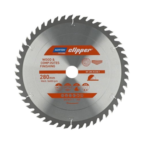 NORTON PIŁA TARCZOWA 280mm x 30mm x 48z DREWNO I KOMPOZYTY ATB (3,2 / 2,2) - 2516297