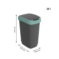 Rotho kosz na śmieci obrotowy TWIST zielony 25L - 2517845