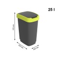 Rotho kosz na śmieci obrotowy TWIST limonkowy 25L - 2517850