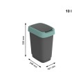 Rotho kosz na śmieci obrotowy TWIST zielony 10L - 2517864