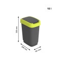 Rotho kosz na śmieci obrotowy TWIST limonkowy 10L - 2517869