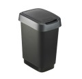 Rotho kosz na śmieci obrotowy TWIST srebrny 10L - 2517871