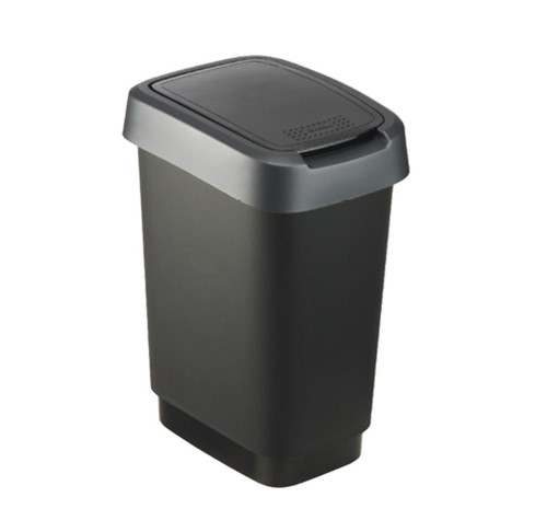 Rotho kosz na śmieci obrotowy TWIST srebrny 10L - 2517871