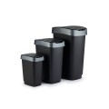 Rotho kosz na śmieci obrotowy TWIST srebrny 10L - 2517872