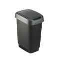 Rotho kosz na śmieci obrotowy TWIST srebrny 25L - 2517881
