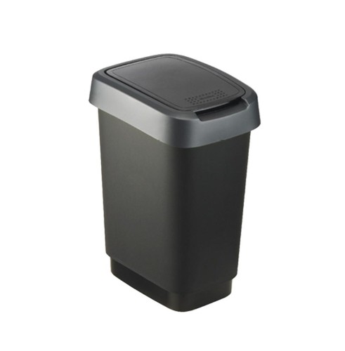 Rotho kosz na śmieci obrotowy TWIST srebrny 25L - 2517881