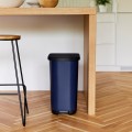 Rotho kosz na śmieci z pedałem RIBO niebieski 35L - 2517893