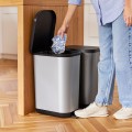 Rotho kosz na śmieci z pedałem RIBO niebieski 35L - 2517890