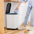 Rotho kosz na śmieci z pedałem RIBO biały 35L - 2517899