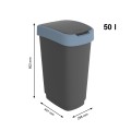 Rotho kosz na śmieci obrotowy TWIST niebieski 50L - 2517913