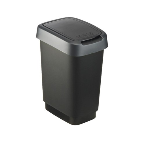 Rotho kosz na śmieci obrotowy TWIST srebrny 50L - 2517914