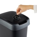 Rotho kosz na śmieci obrotowy TWIST srebrny 50L - 2517916