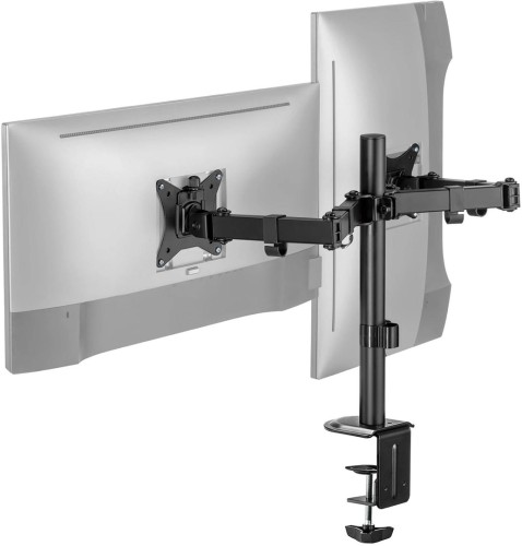 Uchwyt biurkowy przegubowy na 2 monitory Spacetronik SPA-120 - 2441042