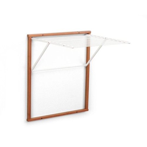 ARREDAMENTI KLEDY Naścienna suszarka na pranie - 80 x 69 cm, Brązowy - 2520757