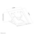 Neomounts NSLS085GREY stojak na laptop Podstawka na notebooka Szary 43,2 cm (17") - 2521193