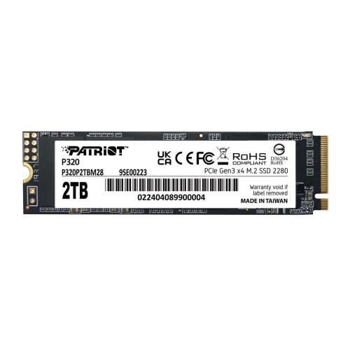 Patriot Viper SSD P320 M.2 PCI-Ex4 NVMe 2TB 3GB/s - 2521459