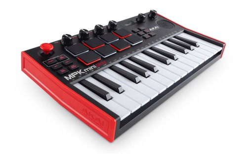 Klawiatura sterująca AKAI MPK Mini Play MK3 kontroler MIDI USB Czarny, Czerwony - 2521925