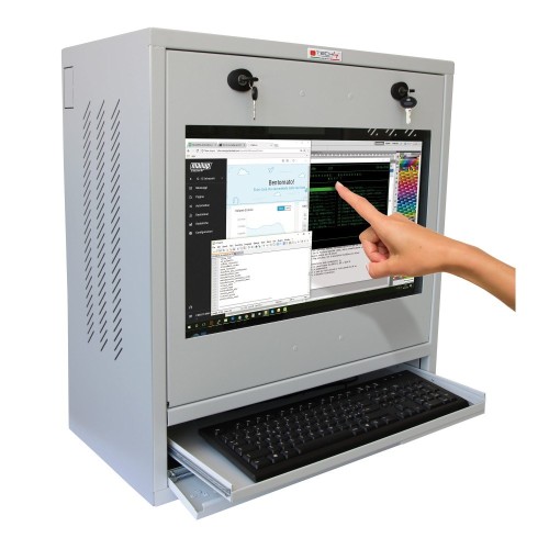 Szafa Techly na komputer przemysłowy PC i monitor dotykowy 22" - 2237938