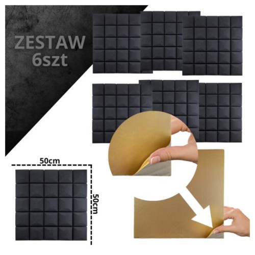 DNA AM5 BK panel akustyczny zestaw 6 szt. czarny - 2522896