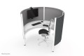 Neomounts FPMA-CH100BLACK uchwyt / stojak do monitorów 76,2 cm (30") Biurko Czarny - 2523734