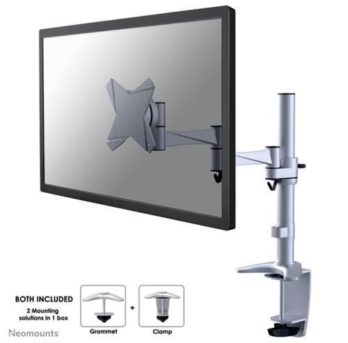 Neomounts FPMA-D1330SILVER uchwyt / stojak do monitorów 76,2 cm (30") Biurko Srebrny - 2523748