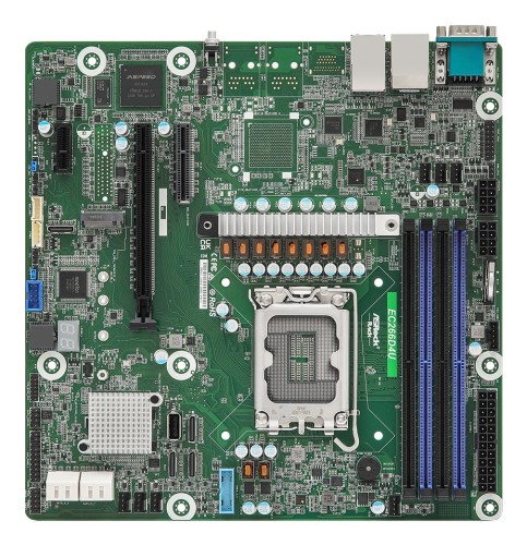 Płyta główna AsRock EC266D4U 1x LGA1700 Intel Xeon E-2400 C266 (4x DIMM, 8x SATA, 4xOCiLink, 1xM.2, 2x1Gbe, IPMI, mATX) - 2527443