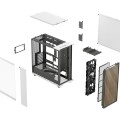 Przezroczysta obudowa Fractal Design North XL RC Chalk TG, Midi-Tower, ATX, Szkło hartowane - białe - 2516673