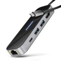 AXAGON HMC-6GLN Hub USB, 2x USB-A, 1x USB-C, 1x HDMI 2.0, 1x RJ45, 100 W PD – srebrny - 2517203