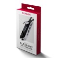AXAGON HMC-6GLN Hub USB, 2x USB-A, 1x USB-C, 1x HDMI 2.0, 1x RJ45, 100 W PD – srebrny - 2517214