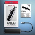 AXAGON HMC-6GLN Hub USB, 2x USB-A, 1x USB-C, 1x HDMI 2.0, 1x RJ45, 100 W PD – srebrny - 2517213