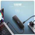 AXAGON HMC-6GLN Hub USB, 2x USB-A, 1x USB-C, 1x HDMI 2.0, 1x RJ45, 100 W PD – srebrny - 2517217
