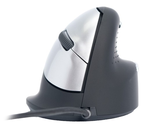 Ergonomiczna mysz dla praworęcznych R-Go Pele HE USB duża czarna/srebrna retail - 2447927