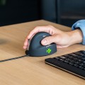Ergonomiczna mysz dla praworęcznych R-Go Pele HE USB duża czarna/srebrna retail - 2463835