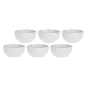 Zestaw 6 okrągłych misek Terrine - Biały, 11.5 cm