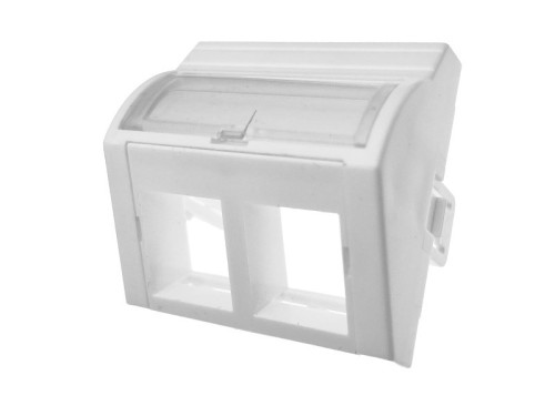 Adapter 45x45 2xRJ45 (wypukły kątowy) ALANTEC - 2536590