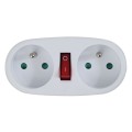 ESPERANZA ROZGAŁĘŹNIK ELEKTRYCZNY 2 GNIAZDA Z WYŁĄCZNIKIEM BIAŁY ELK306W - 2537129