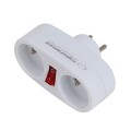 ESPERANZA ROZGAŁĘŹNIK ELEKTRYCZNY 2 GNIAZDA Z WYŁĄCZNIKIEM BIAŁY ELK306W - 2537132