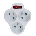 ESPERANZA ROZGAŁĘŹNIK ELEKTRYCZNY 3 GNIAZDA Z WYŁĄCZNIKIEM BIAŁY ELK304W - 2537135