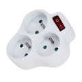 ESPERANZA ROZGAŁĘŹNIK ELEKTRYCZNY 3 GNIAZDA Z WYŁĄCZNIKIEM BIAŁY ELK304W - 2537136