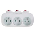 ESPERANZA ROZGAŁĘŹNIK ELEKTRYCZNY 3 GNIAZDA Z WYŁĄCZNIKAMI BIAŁY ELK307W - 2537141