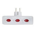 ESPERANZA ROZGAŁĘŹNIK ELEKTRYCZNY 3 GNIAZDA Z WYŁĄCZNIKAMI BIAŁY ELK307W - 2537143