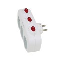 ESPERANZA ROZGAŁĘŹNIK ELEKTRYCZNY 3 GNIAZDA Z WYŁĄCZNIKAMI BIAŁY ELK307W - 2537145