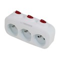 ESPERANZA ROZGAŁĘŹNIK ELEKTRYCZNY 3 GNIAZDA Z WYŁĄCZNIKAMI BIAŁY ELK307W - 2537142