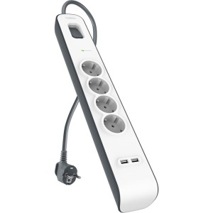 BELKIN LISTWA ZASIL. 525J, 4X SCHUKO, 2X USB-A, 2M