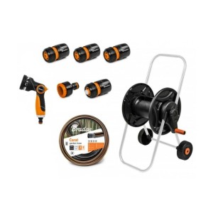 Bęben przep./BS z wężem 1/2" 25m, pistoletem, armaturą