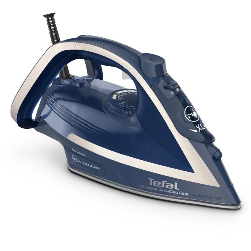 Tefal Ultragliss Anti-Calc Plus FV6830E0 żelazko Żelazko parowe 2800 W Niebieski, Srebrny - 1148869