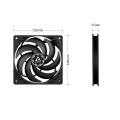 ARCTIC P12 Slim PWM PST Obudowa komputera Wentylator 12 cm Czarny 3 szt. - 2338502
